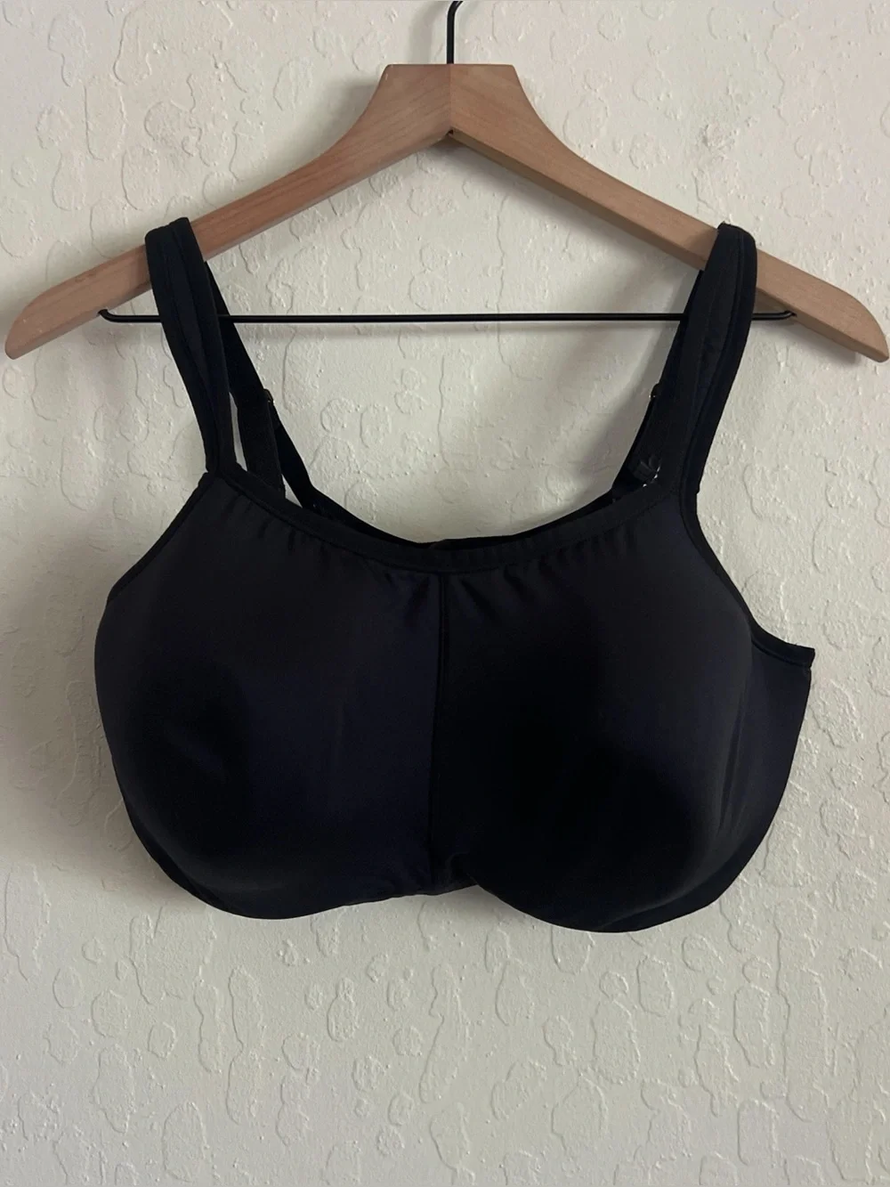 Natori Yogi Contour Convertible Sports Bra 40DDD Black Full Coverage Underwire